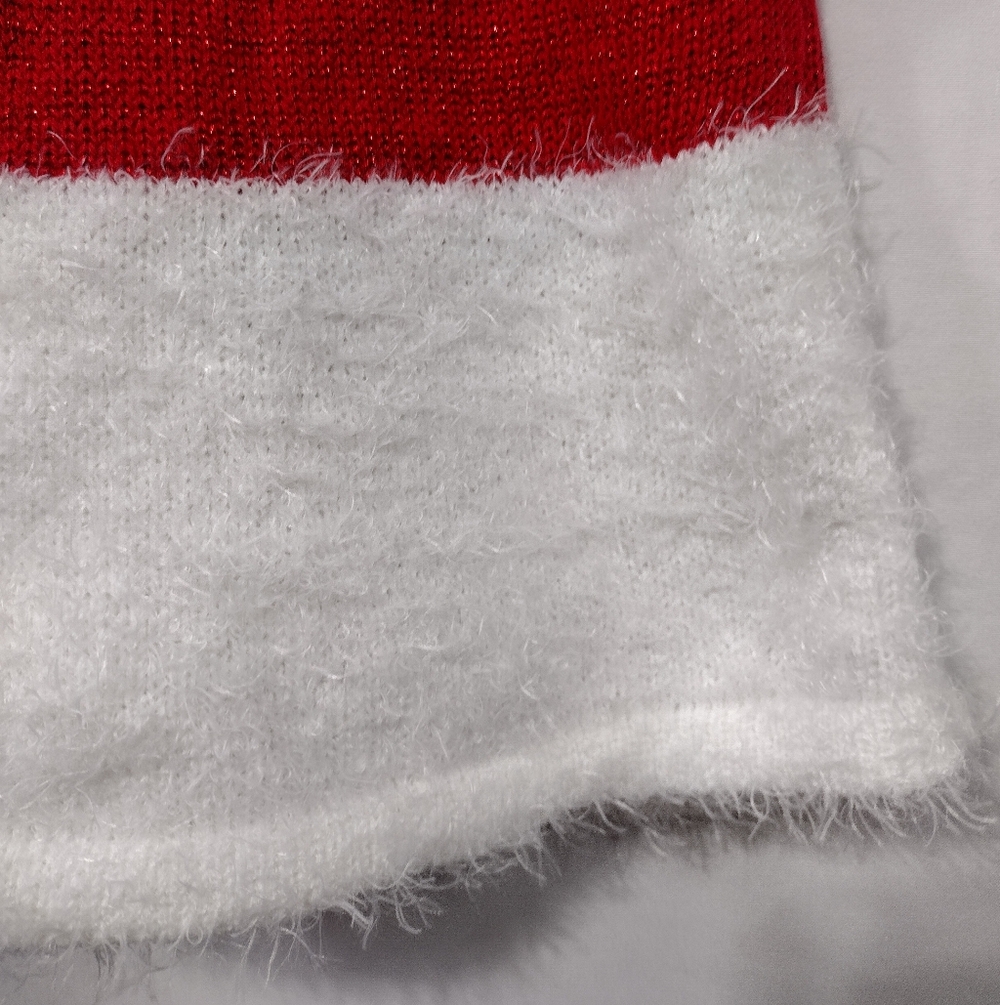 NWT Planet Gold Santa Knit Mini Skirt Women's XS Red White Christmas Holiday - Picture 4 of 7